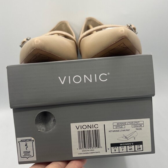 Brand New Vionic Leather KIT MINNIE in Nude Size 7 - Picture 2 of 5